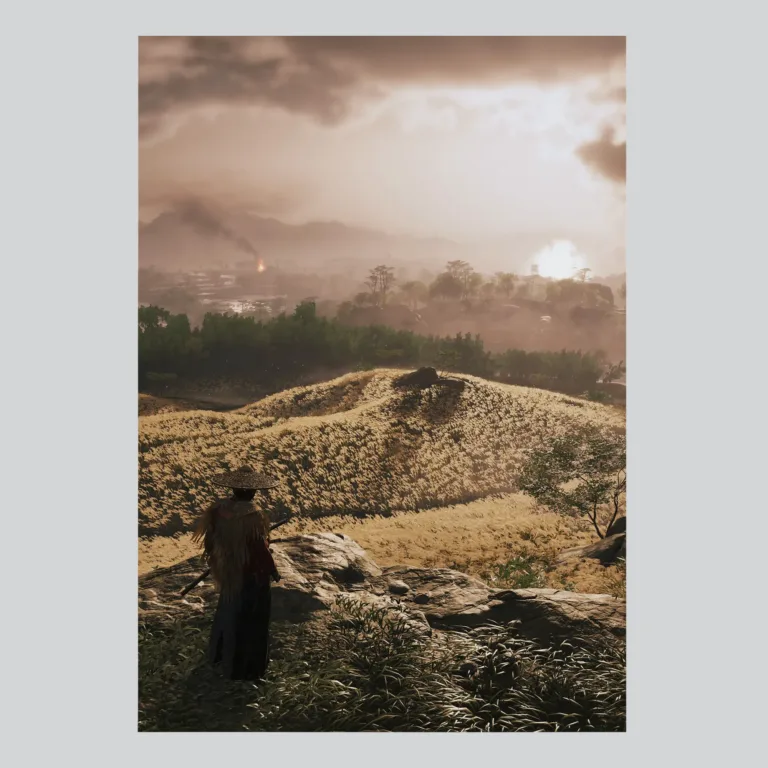 Ghost of Tsushima Scenic Landscape Gaming Art Poster