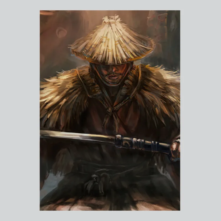 Ghost of Tsushima Jin Sakai Katana Combat Poster