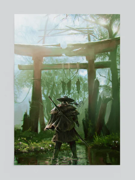 Ghost of Tsushima Feudal Japan  Art Poster