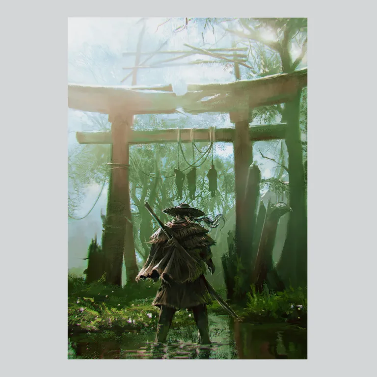 Ghost of Tsushima Feudal Japan  Art Poster