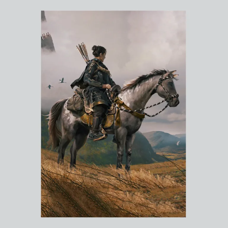 Ghost of Tsushima Jin Sakai Journey Scenic Art Poster
