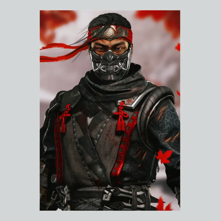 Ghost of Tsushima Ghost Mask Legend Art Poster