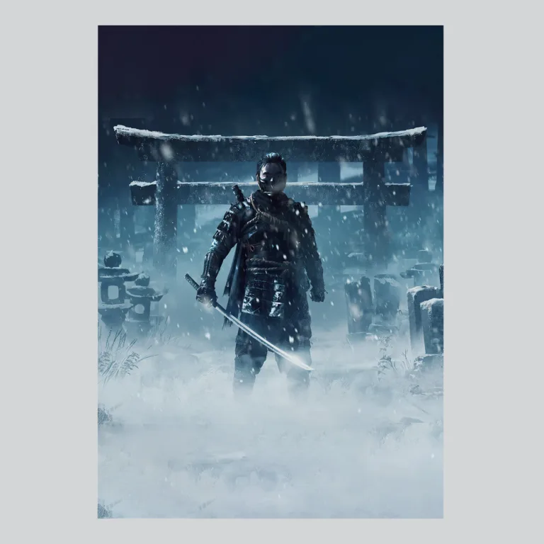 Ghost of Tsushima Jin Sakai Warrior Stance Poster