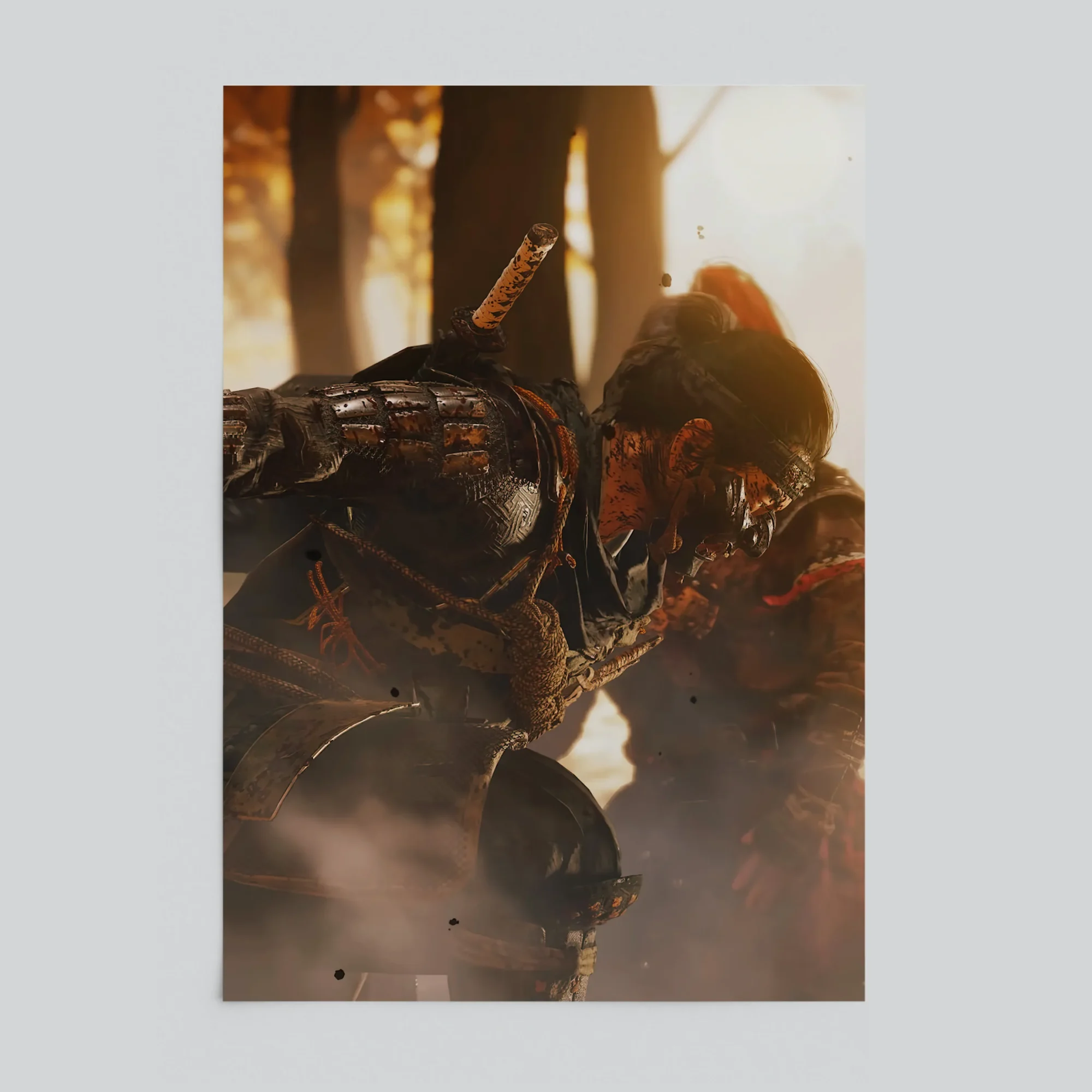 Ghost of Tsushima Jin Sakai Epic Battle Poster