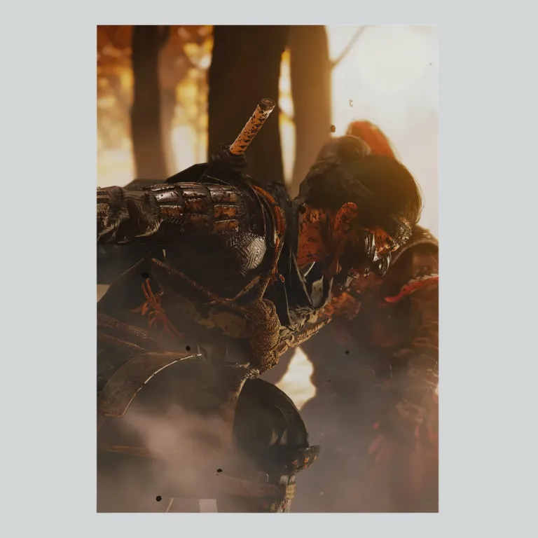 Ghost of Tsushima Jin Sakai Epic Battle Poster