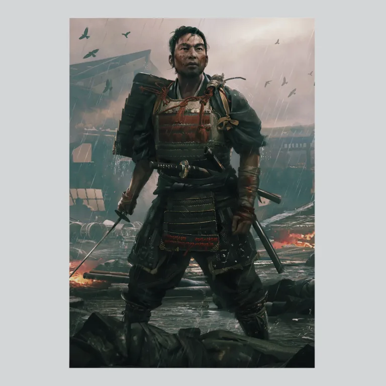 Ghost of Tsushima Ancient Bushido Code Art Poster