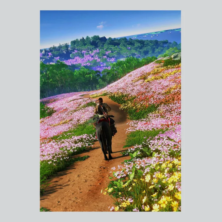 Ghost of Tsushima Jin Sakai Riding Horse poster