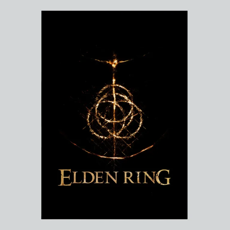 Elden Ring Fantasy Logo Design Poster
