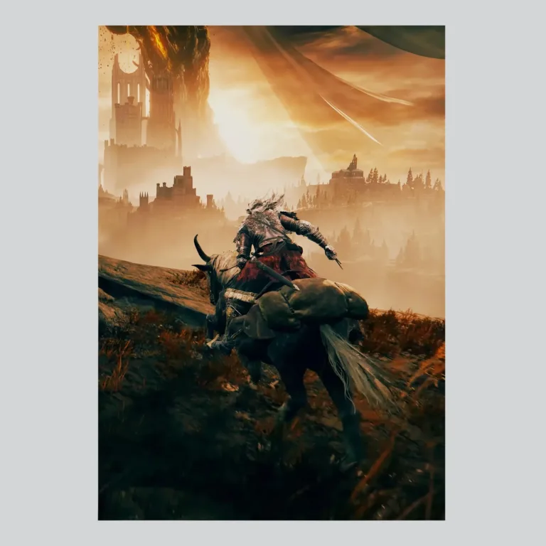 Elden Ring Shadow of the Erdtree Riding down Poster