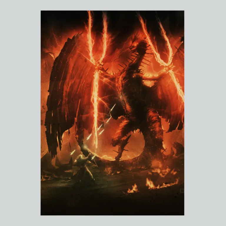 Elden Ring Lichdragon Fortissax Dragon Art Poster