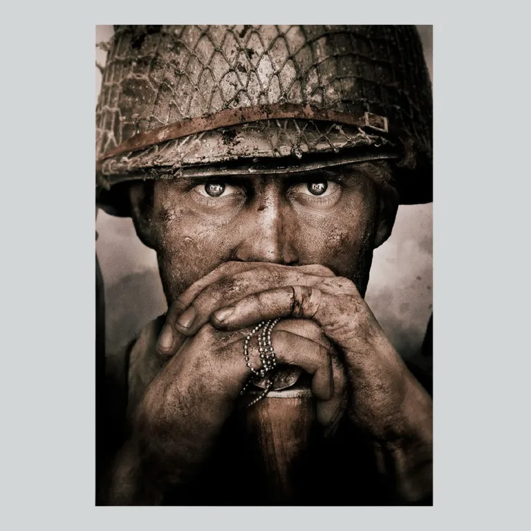 Call of Duty WWII Epic Battlefield Action Art Poster