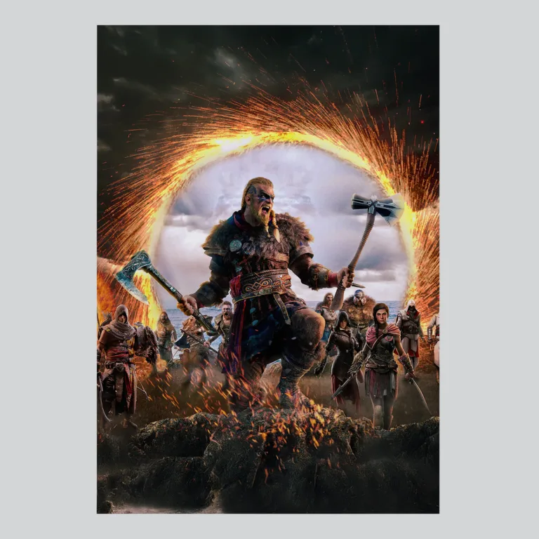 Assassins Creed Valhalla Fierce Eivor Legendary Quest Poster