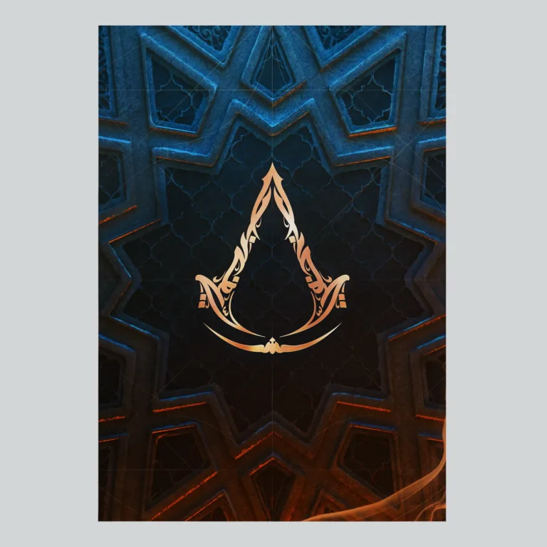 Assassins Creed Mirage Elegant Arabian Emblem Poster