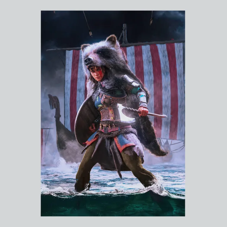 Assassins Creed Valhalla Brave Viking Sea Journey Poster