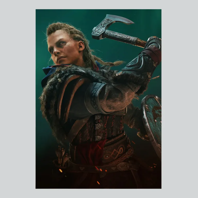 Assassins Creed Valhalla Fearless Female Warrior Poster