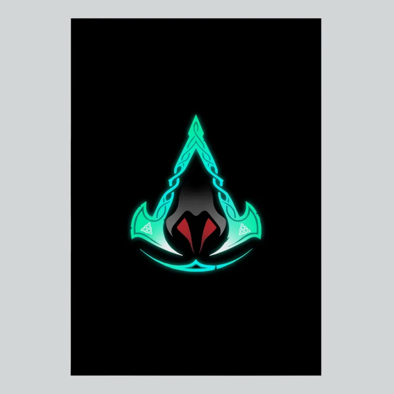 Assassins Creed Valhalla Majestic Viking Symbol Poster