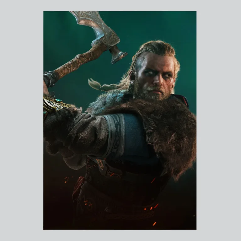 Assassins Creed Valhalla Brutal Battle Axe Glory Poster