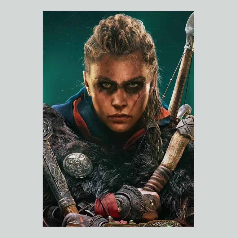 Assassins Creed Valhalla Deadly Female Warrior Poster