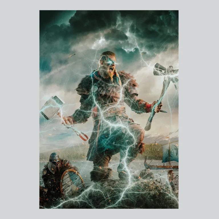 Assassins Creed Valhalla Thunder Warrior Arsenal Poster