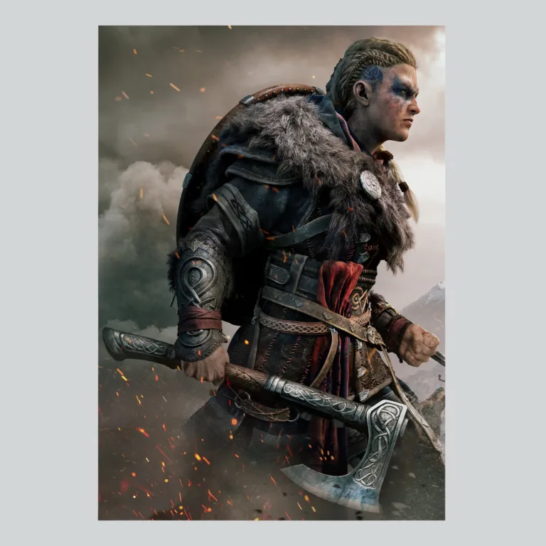 Assassins Creed Vibrant Character Portrait Poster