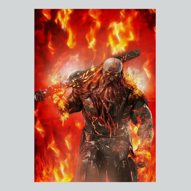 Assassins Creed Valhalla Mighty Surtr Flames Poster