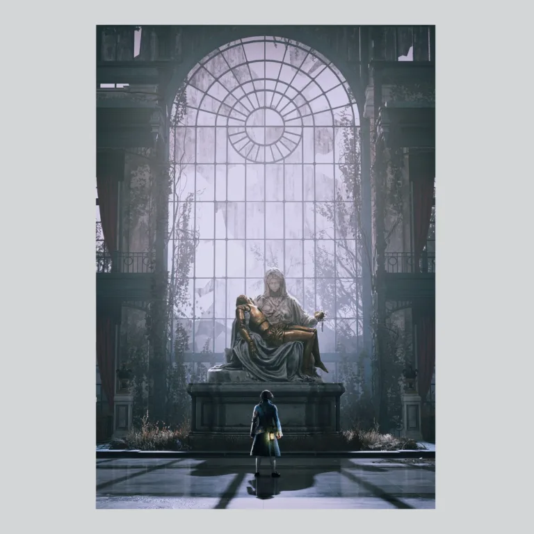 Epic Lies of P Cinematic Battle Scene Gaming Poster