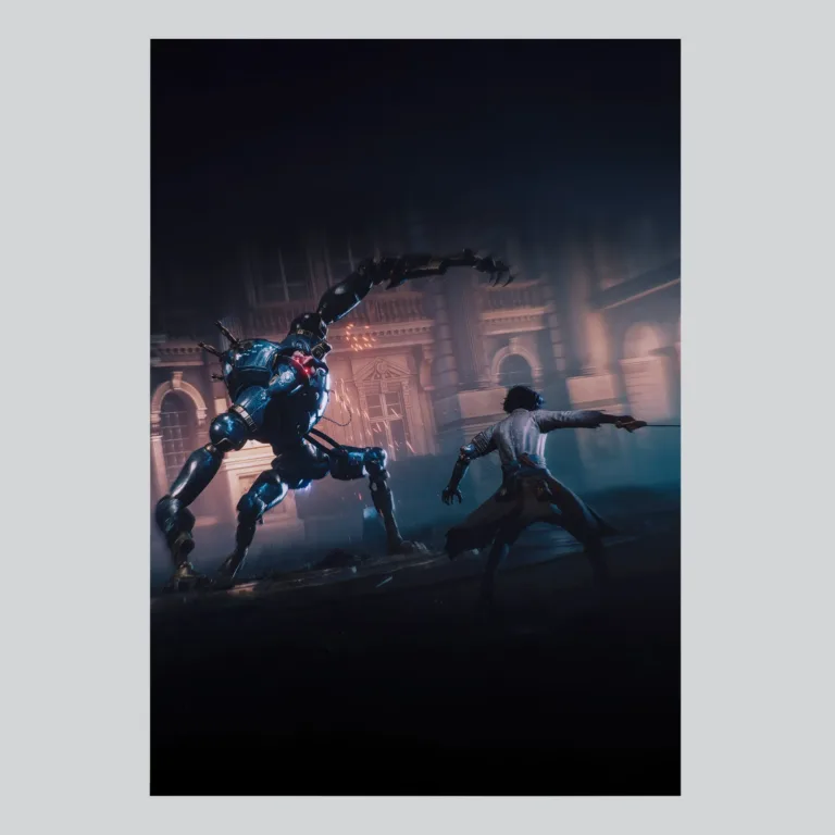 Dynamic Lies of P Pinocchio Combat Stance Gaming Poster