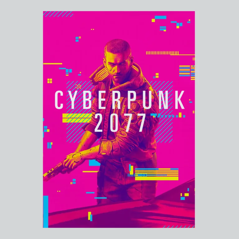 Cyberpunk 2077 V Protagonist Futuristic Character Art Poster
