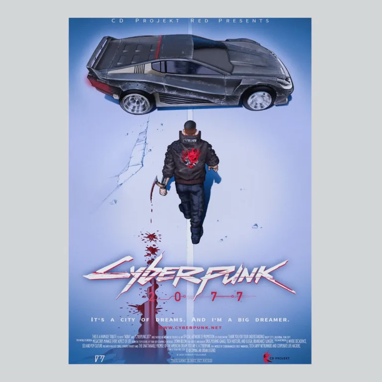 Cyberpunk 2077 Night City Mercenary Chronicles Art Poster