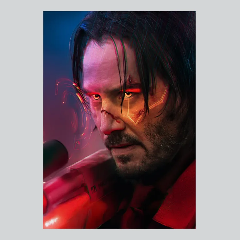 Cyberpunk 2077 Johnny Silverhand Rebel Legend Art Poster
