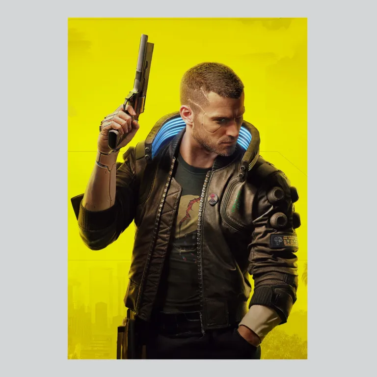 Cyberpunk 2077 Male V Mercenary Hero Portrait Poster