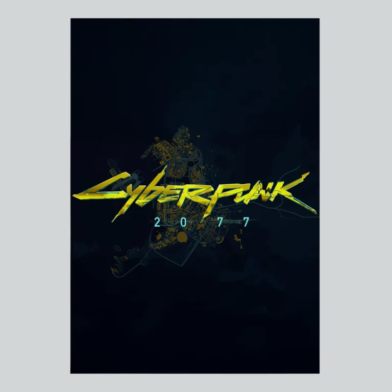 Cyberpunk 2077 Night City Districts Map Guide Poster