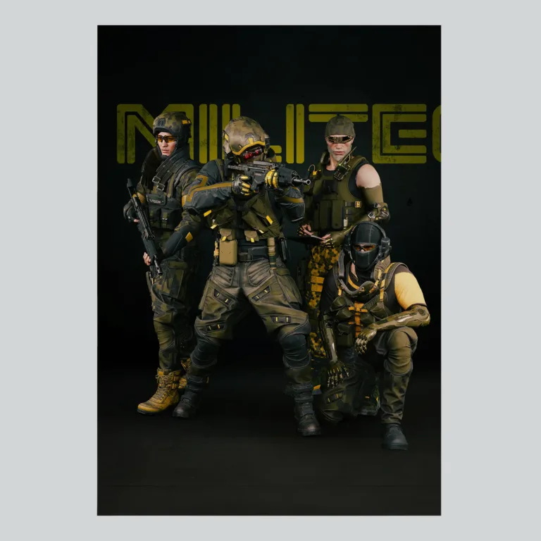 Cyberpunk 2077 Militech Corporation Personnel Art Poster