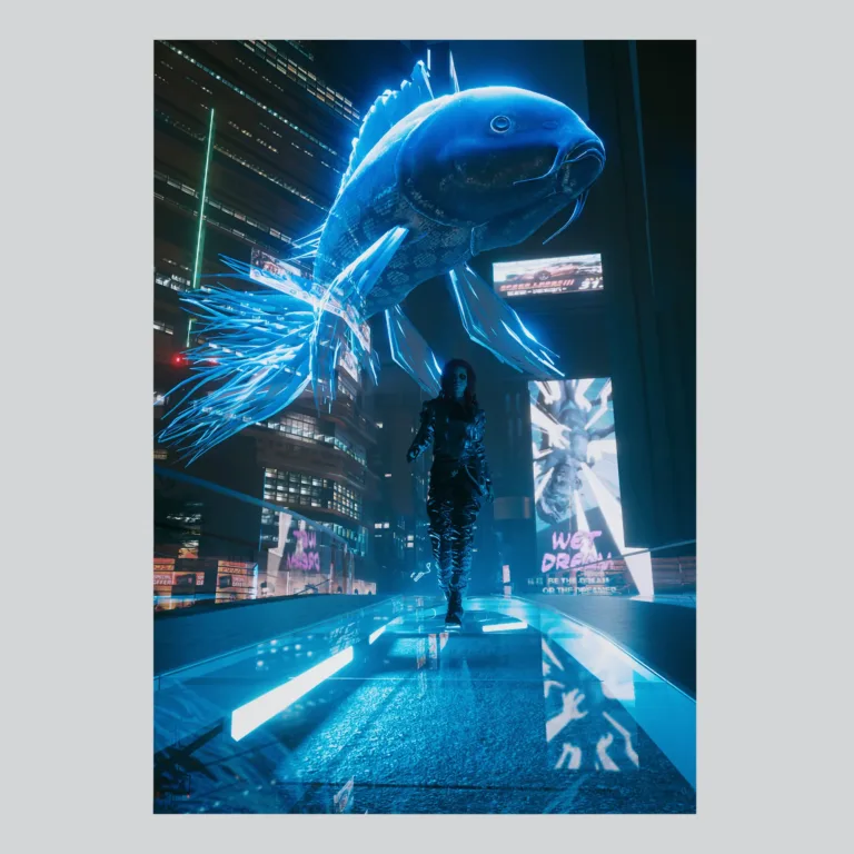 Cyberpunk 2077 Night City Corporate Lifestyle Art Poster