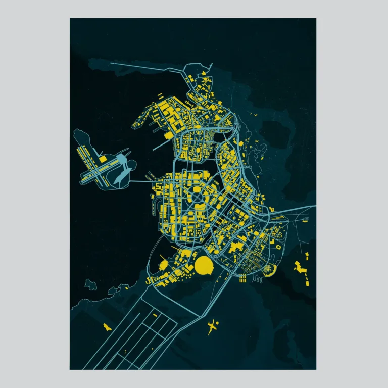 Cyberpunk 2077 Night City Complete Map Guide Poster