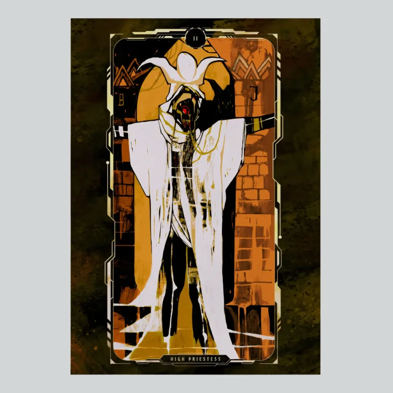 Cyberpunk 2077 High Priestess Tarot Art Poster