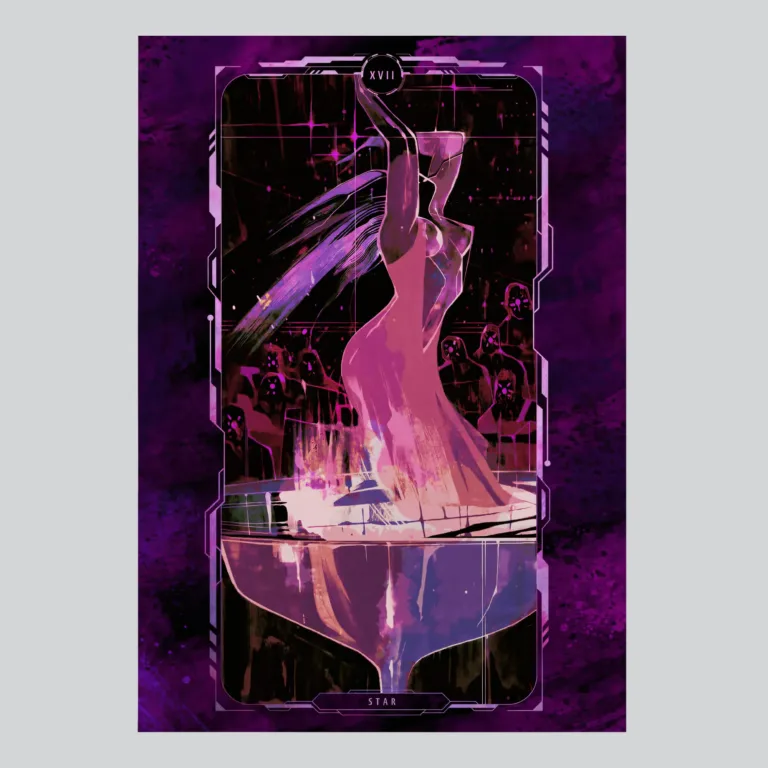 Cyberpunk 2077 The Star Tarot Card Art Poster