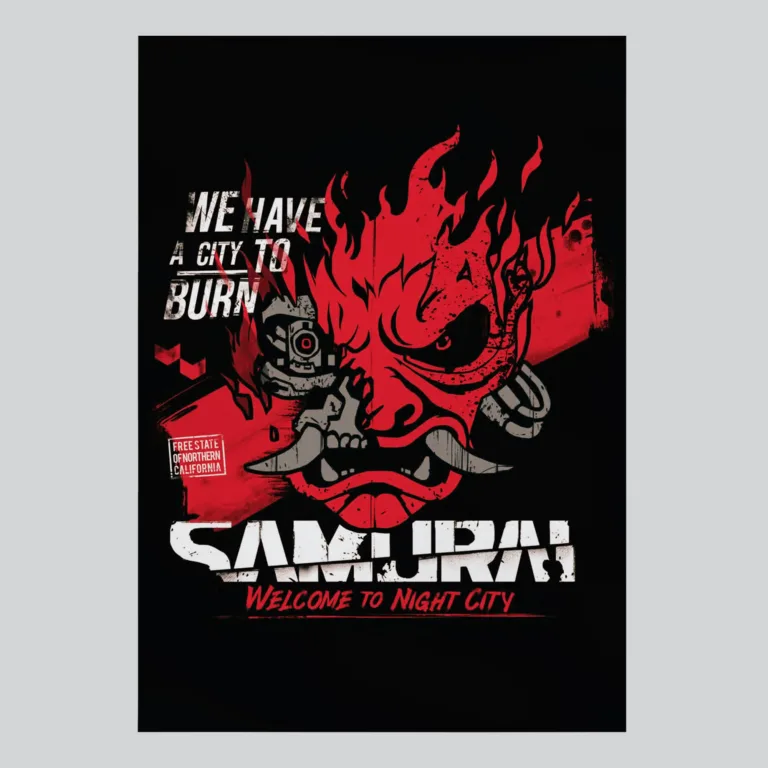 Cyberpunk 2077 Wake Up Samurai Poster
