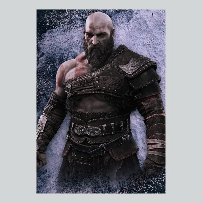 God of War Ragnarok Winter Combat Poster