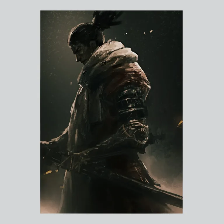 Sekiro Wolf Character Study Poster