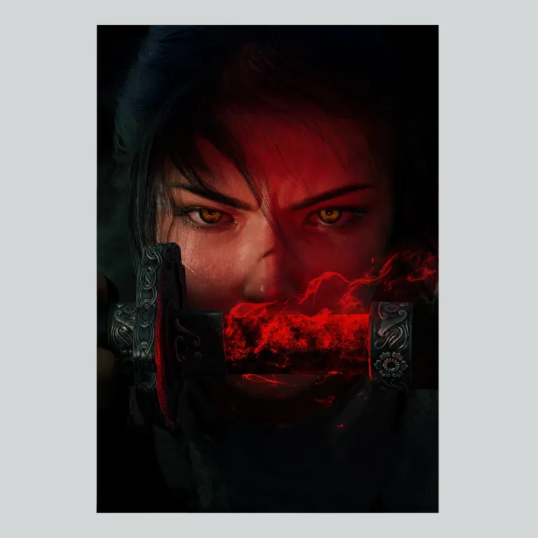 Sekiro Sword Girl Confrontation Poster