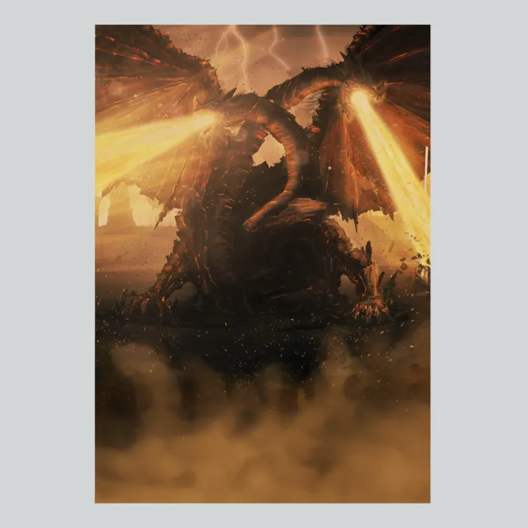 Elden Ring Ancient Dragon Lord placidusax Epic Combat Scene Poster