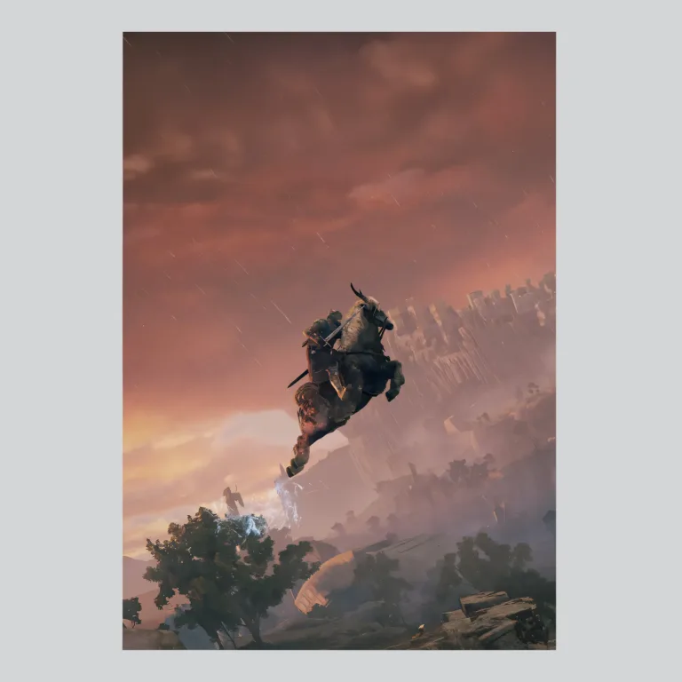 Elden Ring Tarnished and Torrent Journey Poster