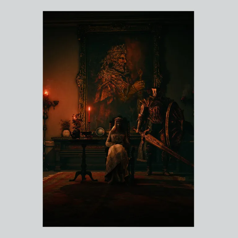 Elden Ring Volcano Manor Dark Fantasy Vista Poster