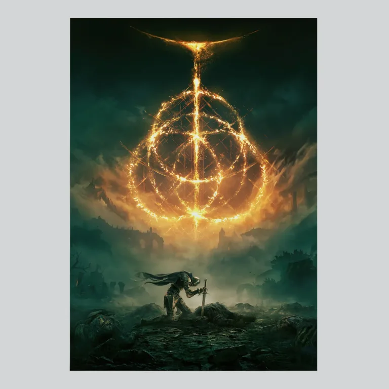 Elden Ring Epic Fantasy Title Design Poster