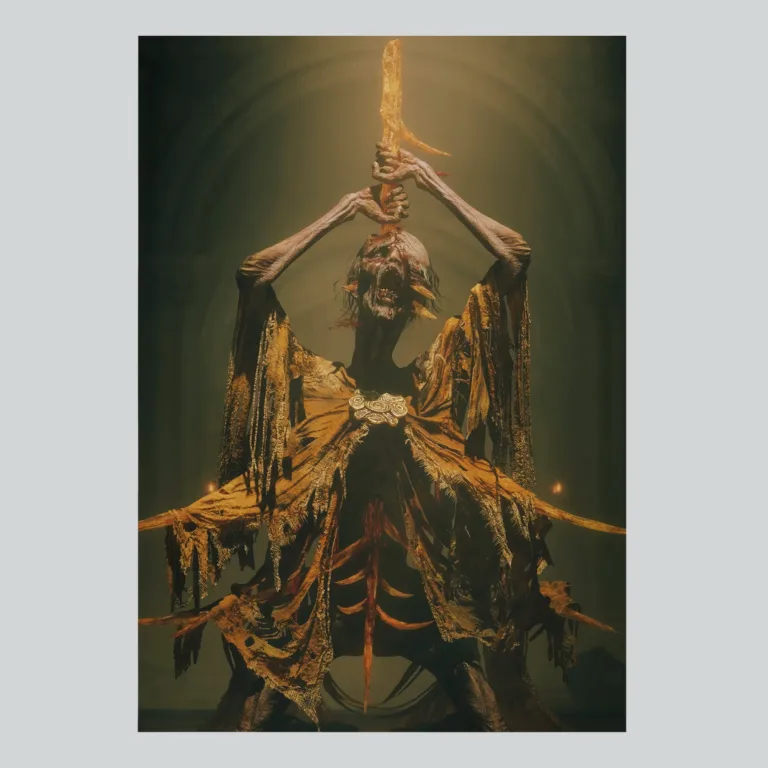 Elden Ring Epic Monster Battle Scene Poster