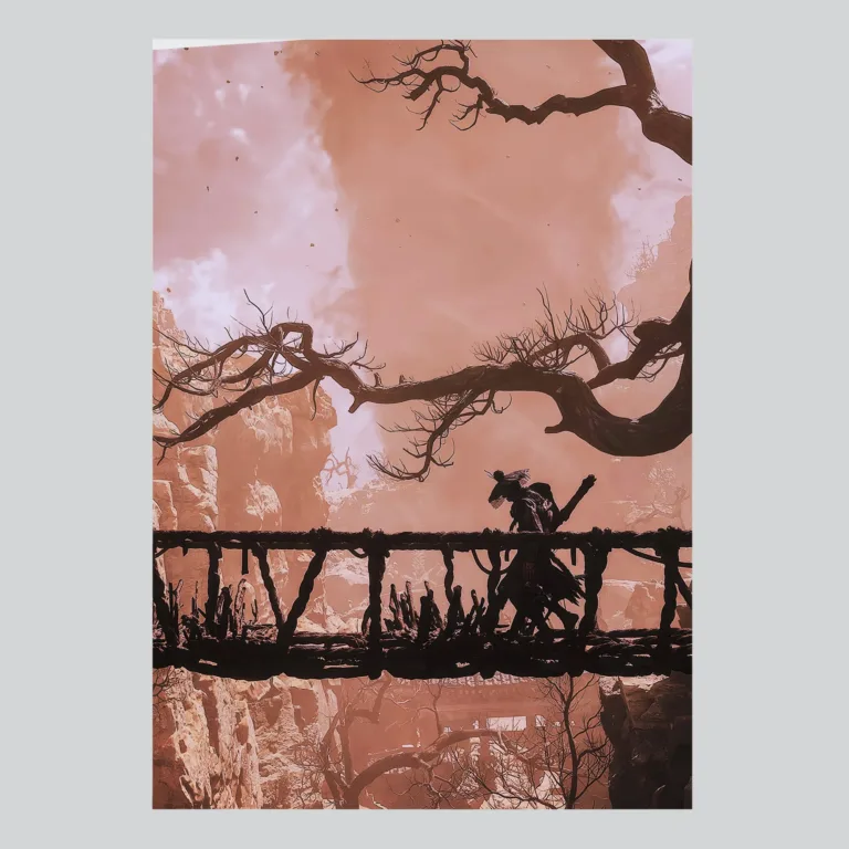 Black Myth Wukong Enchanting Bridge Scenery Poster